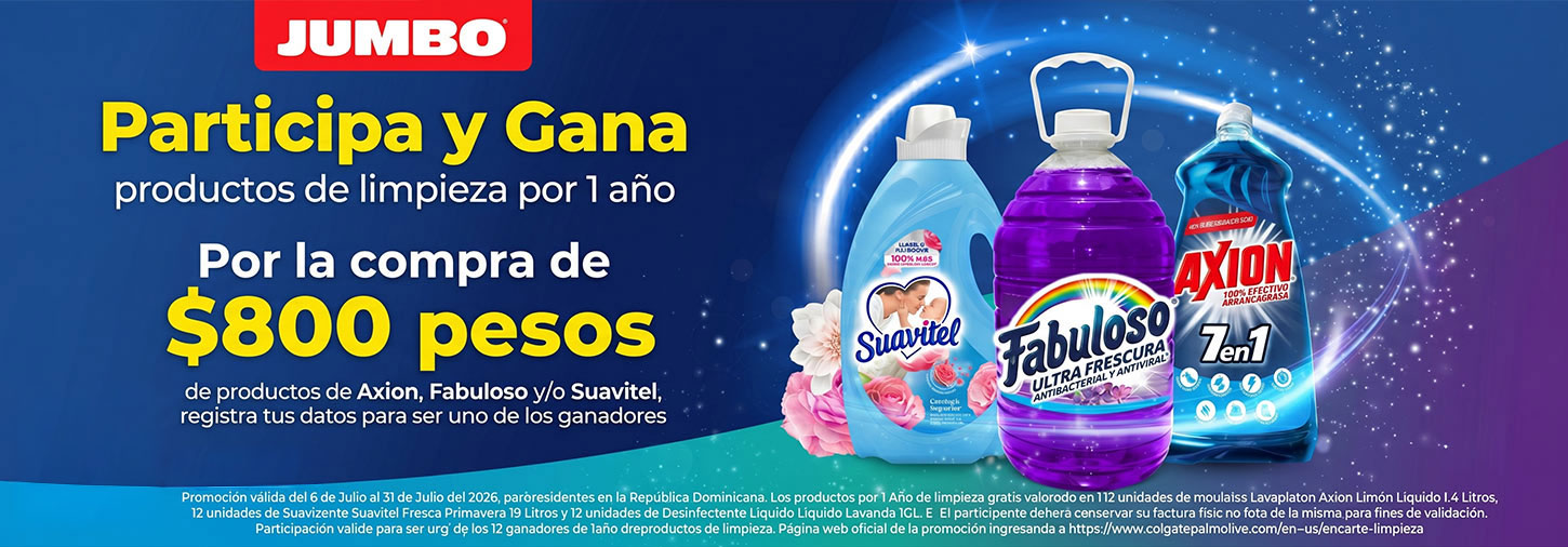 Participa y gana productos de limieza por 1 año