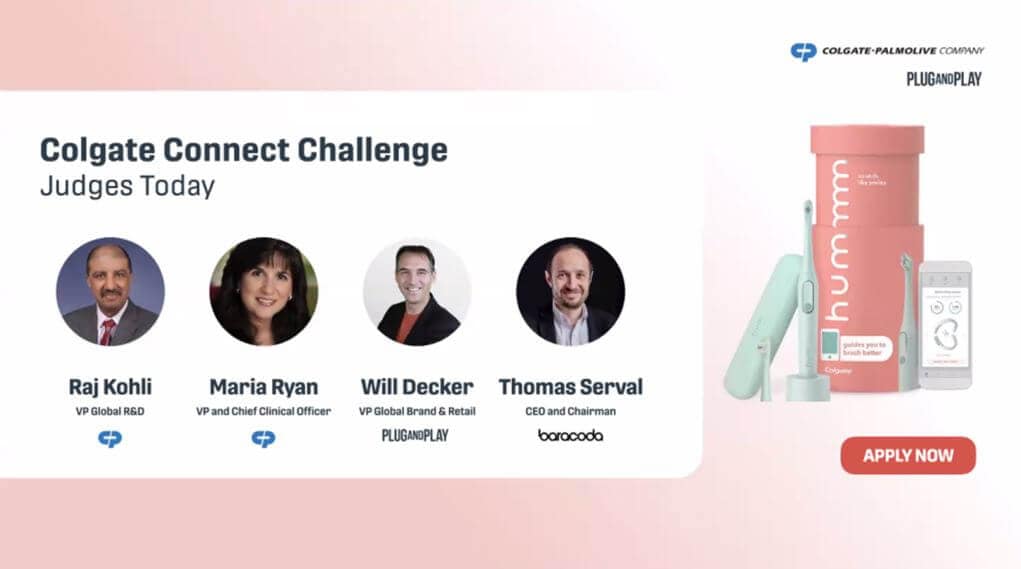 Leaders from Colgate-Palmolive, Plug and Play, and Baracoda judge first ever Colgate Connect Challenge innovation competition