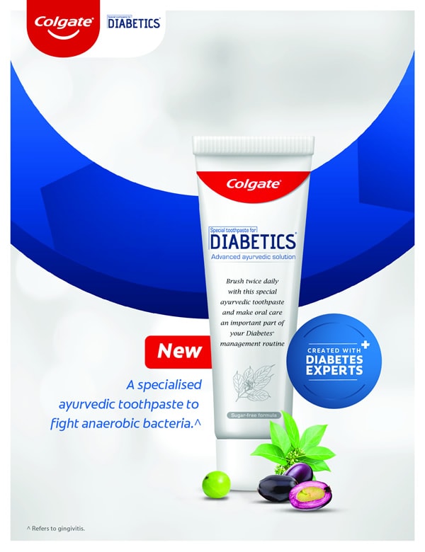 Colgate special toothpaste for diabetics to fight anaerobic bacteria