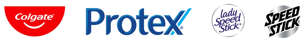 Logos de marcas participantes: Colgate, Protex, Lady Speed Stick y Men Speed Stick