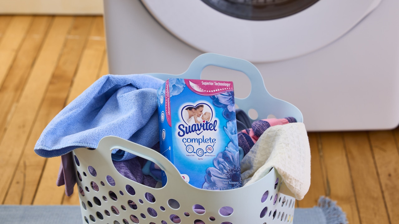 Suavitel product in a laundry box