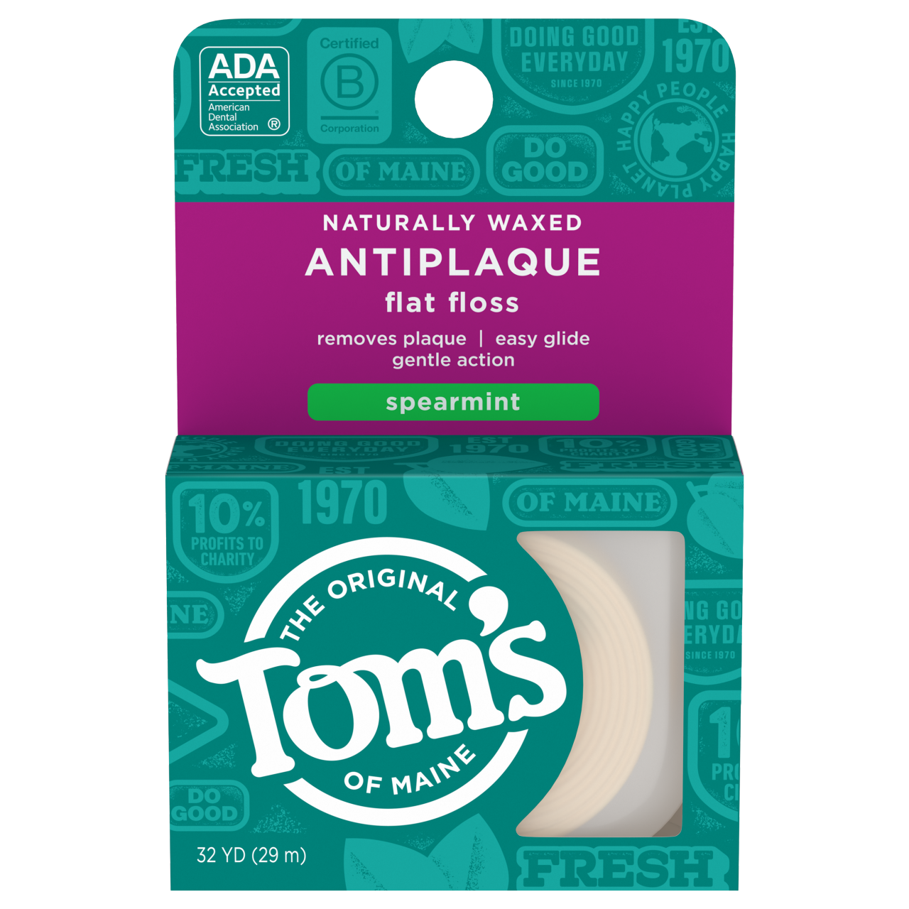Tom's of Maine flat floss product pack