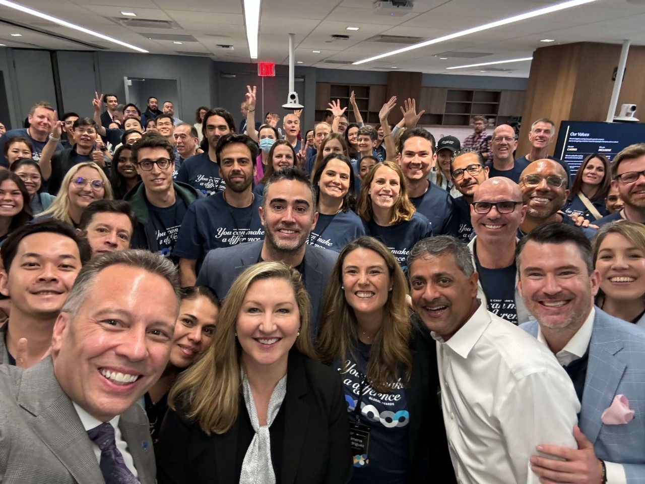 You Can Make a Difference Winners gathered together with CP executives for a selfie