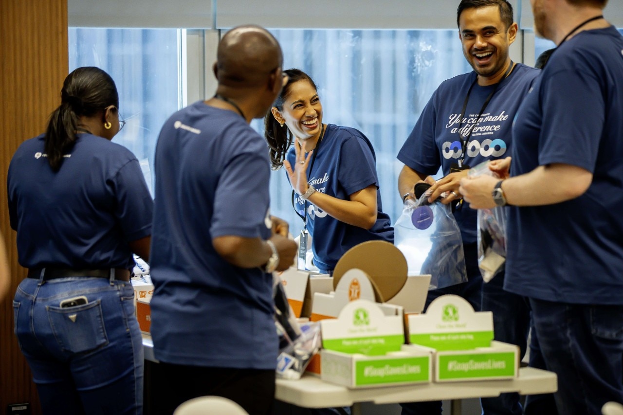 You Can Make a Difference Winners working together to build Clean The Word Essential Health & Hygiene Product Kit 